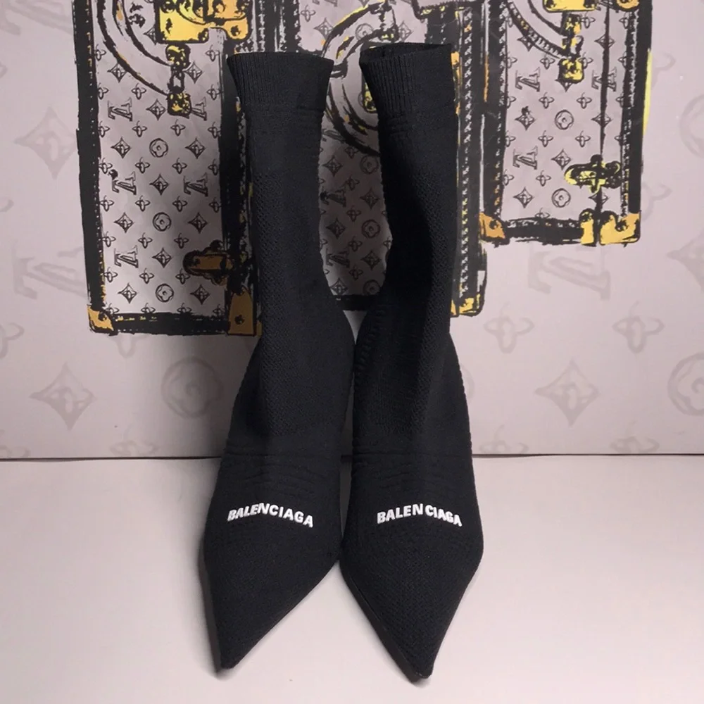 New Authentic Balenciaga Knife 2.0 Women’s Knit Stiletto Booties